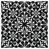 白黒ヴィンテージダマスクエレガントパターン ファブリック (見本)