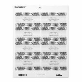 白黒ヴィンテージダマスクカスタム ラベル (フルシート)