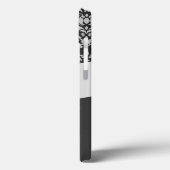 白黒ヴィンテージダマスクパーソナライズされた Case-Mate iPhoneケース (裏面 / 左)