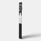 白黒ヴィンテージダマスクパーソナライズされた Case-Mate iPhoneケース (裏面 / 右)