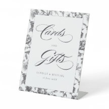 白黒ヴィンテージトイレカードとギフト結婚ズ