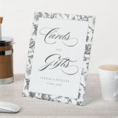 白黒ヴィンテージトイレカードとギフト結婚ズ 台座サイン (インサイチュ)