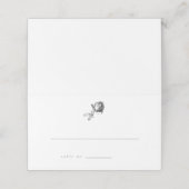 白黒ヴィンテージバラ結婚のエスコートカード プレイスカード (外部開封)
