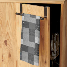 白黒ヴィンテージパッチワークの正方形