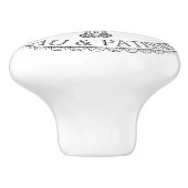 白黒ヴィンテージパテフランスのスリーベーカリー セラミックノブ (側面)