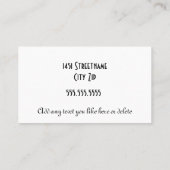 白黒ヴィンテージファッション 名刺 (裏面)