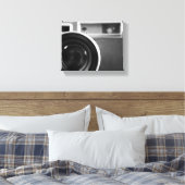 白黒ヴィンテージフィルムカメラオフセット8x10 キャンバスプリント (インサイチュ (寝室))