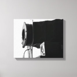白黒ヴィンテージフィルムカメラベローズ11x14 キャンバスプリント