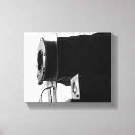 白黒ヴィンテージフィルムカメラベローズ8x10 キャンバスプリント