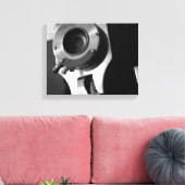 白黒ヴィンテージフィルムカメラレンズ11x14 キャンバスプリント (インサイチュ (リビング))