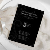 白黒ヴィンテージフォーマルウェディング2.0 招待状