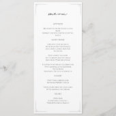 白黒ヴィンテージフォーマル結婚式 プログラム (正面)