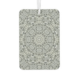 白黒ヴィンテージフラクタル万華鏡のように千変万化するパターン カーエアーフレッシュナー