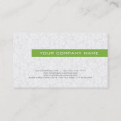 白黒ヴィンテージフローラのマスク 名刺 (裏面)