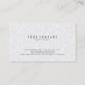 白黒ヴィンテージフローラのマスク 名刺 (裏面)