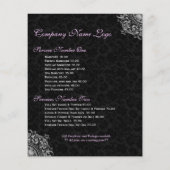 白黒ヴィンテージフローラオーナメントフライヤー チラシ (裏面)