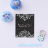 白黒ヴィンテージフローラオーナメントフライヤー チラシ (シングル)