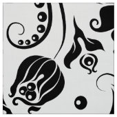 白黒ヴィンテージフローラダマスク ファブリック (見本)