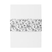 白黒ヴィンテージフローラトワ結婚ーズ 招待状ベリーバンド (裏面例)