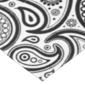 白黒ヴィンテージフローラペイズリー テーブルクロス (アングル)