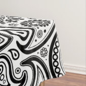 白黒ヴィンテージフローラペイズリー テーブルクロス (インサイチュ)