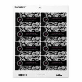 白黒ヴィンテージフローラマスク ラベル (フルシート)