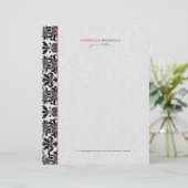 白黒ヴィンテージフローラマスク レターヘッド (スタンド正面)