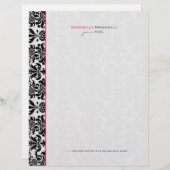 白黒ヴィンテージフローラマスク レターヘッド (正面/裏面)