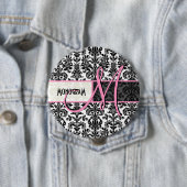 白黒ヴィンテージフローラマスク 缶バッジ (インサイチュ)