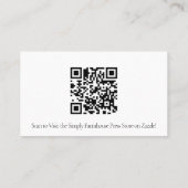 白黒ヴィンテージフローラモノグラム名刺 名刺 (裏面)