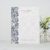 白黒ヴィンテージフローラレース レターヘッド (スタンド正面)