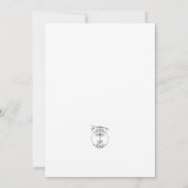 白黒ヴィンテージフローラ結婚式招待状 招待状 (裏面)