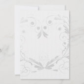白黒ヴィンテージフローラ結婚式招待状 招待状 (裏面)