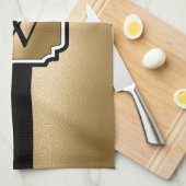 白黒ヴィンテージフローラ キッチンタオル (四つ折り)