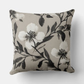 白黒ヴィンテージフローラ クッション (裏面)