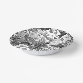 白黒ヴィンテージフローラ ペーパーボウル