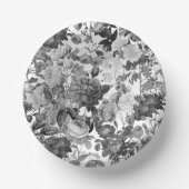 白黒ヴィンテージフローラ ペーパーボウル (正面)