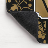 白黒ヴィンテージフローラ マウスパッド (コーナー)