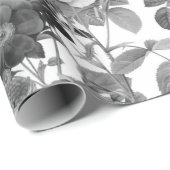 白黒ヴィンテージフローラ ラッピングペーパー (ロールコーナー)