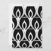 白黒ヴィンテージモダンアールデコ結婚 招待状 (裏面)