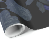 白黒ヴィンテージモダンフローラ ラッピングペーパー (ロールコーナー)