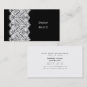 白黒ヴィンテージレース名刺 名刺 (正面/裏面)