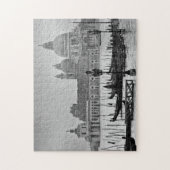 白黒ヴィンテージヴェニスカナルトラベル ジグソーパズル (縦)