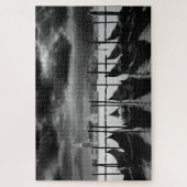 白黒ヴィンテージヴェニスカナルトラベル ジグソーパズル (縦)