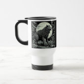 白黒ヴィンテージ人狼アイアート トラベルマグ (左)