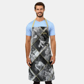 白黒ヴィンテージ写真スタイルの作成 エプロン (着用した状態)