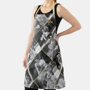 白黒ヴィンテージ写真スタイルの作成 エプロン