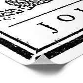 白黒ヴィンテージ愛国者に参加または死ぬ ポスター (角)