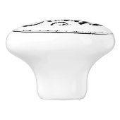 白黒ヴィンテージ手作り石鹸バスルーム セラミックノブ (側面)