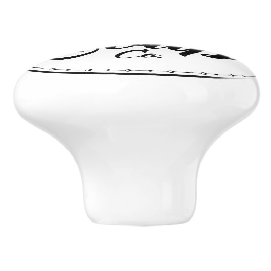 白黒ヴィンテージ手作り石鹸バスルーム セラミックノブ (側面)